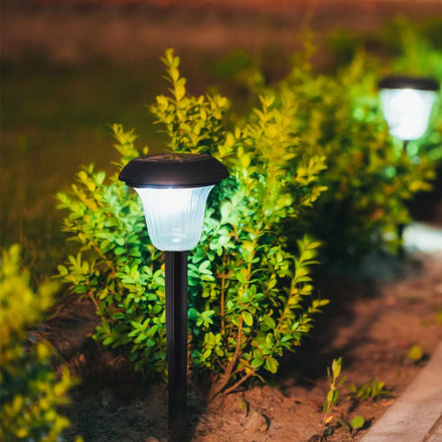 YARDWE Solar Light Stakes, 25 Pcs Plastic Ground Spikes, Flood Light Ground Stake Replacement for Yard Outdoor