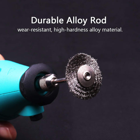 ATOPLEE Wire Wheel Brush Set, 20pcs 1 Inch Mini Wire Wheel with 1/8 Inch Round Shank for Rust Removal