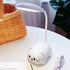 Mini Cat Night Light, LED Desk Lamp for Kids, Cute Foldable USB Rechargeable Reading Light, White, Children's Bedside