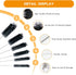 Set,6 12" Brush Family Straw Cleaner Brush Piece Long Pipe Tube Bottle Brushes for Cleaning Narrow Neck Bottles,Coffee