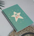 Yansanido Spiral Notebook, 4 Pcs A5 Cherry Design Hardcover, 80 Sheets - 160 Pages for Study Notes