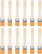 uxcell 6" Paint Brush, 1" Width Soft Nylon Bristle with Wood Handle, Yellow, 12Pcs
