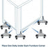 4 6" 200 lbs QWORK pcs Steel Tri-Dolly, Load Capacity, for Moving Furniture & Appliances, Swivel Caster Easy Tool