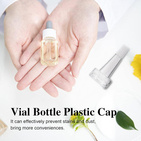 Beaupretty 100Pcs Glass Dropper Cap for Eye Dropper Bottle, Serum Vial, Trumpet Cap, Travel Test Sample Perfume
