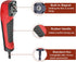 Right Angle Attachment for Electric Screwdriver, 90 Degree Corner Device, Shockwave Impact Duty (Red, Black)