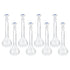 PATIKIL 100ml Volumetric Flask, 8Pcs 3.3 Borosilicate Glass Graduated Measuring Flask with Plug Cap
