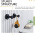 APLusee 2 Pack Bathroom Towel Hook - Stainless Steel Round Coat Robe Hanger for Toilet Kitchen (Matte Black)