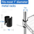 Wire Shelf Clips, 28 Pack Plastic Metal Clips for 1" Post, Black Wire Shelving System Replacements