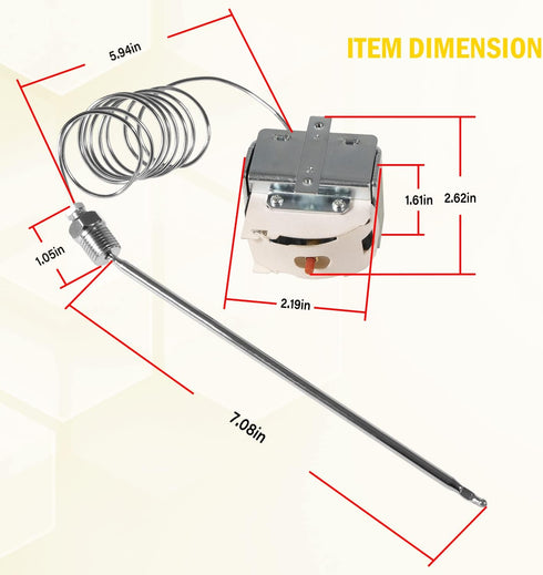 PP10084 High Limit Switch for Pitco Frying Equipment, Use for Electric or Gas Fryers, LCH Hi-Limit 450 °F
