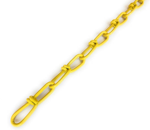 2/0 x 15-ft Powder Coated Steel Double Loop Chain for Swing, Playground Equipment, Gates, and Pet Tie-Outs, 255lbs