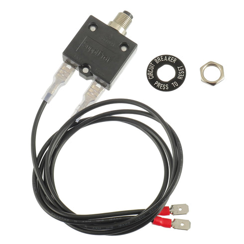 Push Button Circuit Breaker 3 Amp, Fuse Tester Manual Reset 32V with Low Voltage Protection and Wires