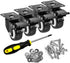 2" Caster Wheels Set of 4, Heavy Duty with Brake, No Noise Locking Polyurethane (PU) Wheels