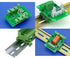 50 Sets C45 DIN Rail PCB Mounting Black Bracket Holder Clips for 35mm or 15mm Din Rail
