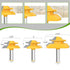 45 3 Set, 1/2 Inch 1/2", 5/8", 3/4" Pynsseu Degree Lock Miter Router Bit Piece Joint Router Bit Shank Router Bits