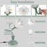 3 E26 Bulbs, Women Bedside Table Lamps for Bedroom, Cute Flower Desk Lamp With Adjustable Flexible Gooseneck, Color