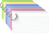 WAYISUL 300 Count Colored Index Cards 3x5 Inch with Ring, Heavy Weight Flash