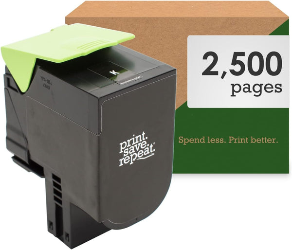 Print.Save.Repeat. Lexmark 801SK Black Remanufactured Toner Cartridge for CX310, CX410, CX510 Laser Printer