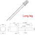 50pcs 12V 3mm White LED 9V Gauge Cluster Instrument Light Emitting Diodes (Optional Colors: White, Blue, Green, Yellow,