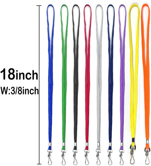 Bird Fiy Bulk Lanyard, 32" Flat Lanyards with Swivel Hook Attachment (Blue)