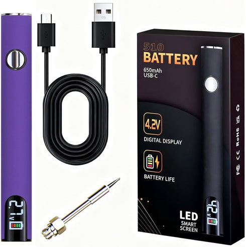 510 650mAh 3Speed Thread Battery Professional Cordless Soldering Iron with LED Display Precise Temp Control