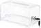 Tip / Donation / Suggestion / Business Card Collection Box with Lock in Clear Color by Polmart