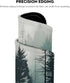 Monochromatic Forest Landscape Digital Art for Mouse Pad - Serene Pine Tree Design, Stitched Edges Non-Slip Rubber Base Mouse Pads for Computers Laptop by Eiszuso
