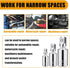 3PCS Universal Joint Socket Set, 1/4 3/8 1/2 Drive Swivel Socket Adapter for Narrow Spaces