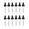 Calibrated Straight Tip Glass Droppers, 30ml Bottles, 1 Ounce, Black, 12 Pack