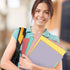 Selizo 6 Pcs Expanding File Folder with 5 Pockets, A4 Size Organizer and 168 Pcs File Folder Labels for School Office