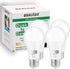 Dusk to Dawn Light Bulbs Outdoor, 850 Lumen, 60W Equivalent, Daylight, LED 9.5W, A19, E26 Base, 4-Pack