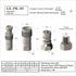 1-Set 3/8'' Ag ISO5675 Carbon Steel Hydraulic Quick Connect Coupling/Coupler Poppet Valve,Pioneer Type, Set w/Dust Cap