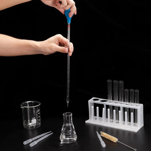 PATIKIL Graduated Dropper Pipettes Kit, 4pcs 5ml Borosilicate Glass for Liquid Transfer