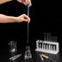 PATIKIL Graduated Dropper Pipettes Kit, 4pcs 5ml Borosilicate Glass for Liquid Transfer