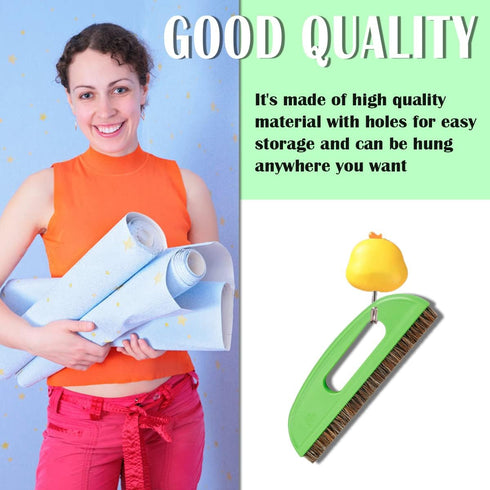 Horse Hair Wallpaper Brush, Two Rows of Short Hair Wallpaper Tools Multipurpose Wallpaper Smoothing Brush
