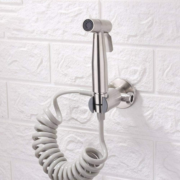 IJPDXOLBQ for Simple Silver Press Spray Support Shower Unique Spring Hose,Premium Stainless Steel