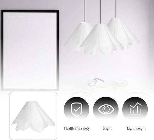 20.47X10.82In UKCOCO Lily Flower Lampshade Modern Woven Light Shade Decorative Cover for Home Floor and Table Lamps
