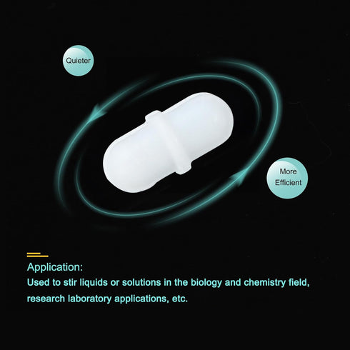 MECCANIXITY Magnetic Stirrer Mixer, 10mm PTFE Coating Stir Bar Rod for Laboratory, 10 Pcs