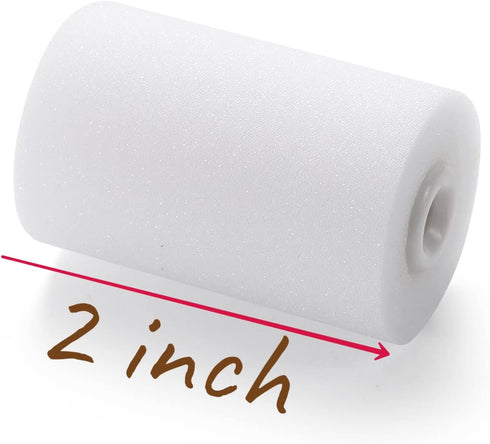 Foam Paint Roller, 2" High Density Mini Roller Covers, Pack of 12, Sponge Paint Roller Sleeve for Easy Painting