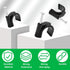 100pcs 1/2" / 12mm Half Clamp J-Hook with Nail, Nail in Cable Clips Ethernet Cable Nails Tacks Clips, Black