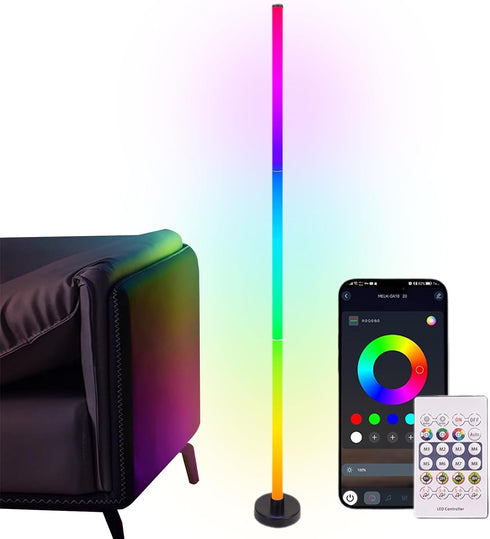 Generic LED Floor Lamp - Corner Standing Light, Modern Room Decor, App and Remote Control RGB Ambient Lighting, | RGB