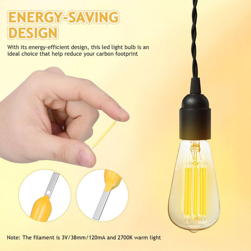 100pcs 3V 120MA 38MM, 2700K Bulb PRETYZOOM LED Filament Replacement Parts, DC Warm White Hard Diodes for Solar Garden