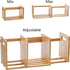 ZOOFOX Bamboo Desktop Bookshelf - Expandable Organizer, Small Display Shelf Book Rack for Office Supplies