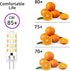 G4 LED Light Bulb 2W Equivalent to 20W, Warm White 3000K, 200lm Bi-pin Base, 120V, Pack of 10