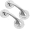 NUOBESTY 2pcs Silver Bathroom Suction Grab Bars Heavy-Duty Plastic Door Handles for