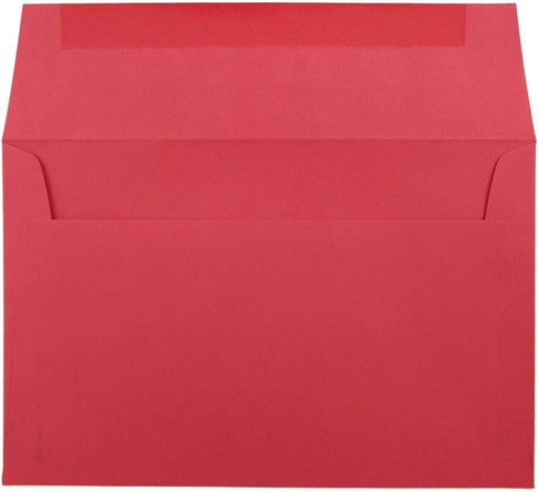 JAM PAPER A9 Colored Invitation Envelopes, 5 3/4 x 8 3/4, Red Recycled, 100 Pack