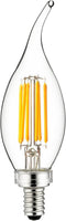 Sunlite LED Filament CA11 Flame Tip Chandelier Light Bulb, 5 Watts (60W