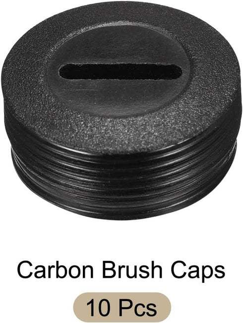 Carbon Brushes Holder Caps, Plastic Cover Caps for Motor Brushes - 20mm OD/8mm, 10 Pcs