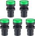 uxcell 5Pcs Green Indicator Light, AC/DC 24V, 22mm Panel Mount for Electrical Control Panel, HVAC, DIY