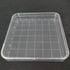Scicalife 10 Sets Square Petri Dish with Lids, Plastic Material Container for School Lab Science Experiment