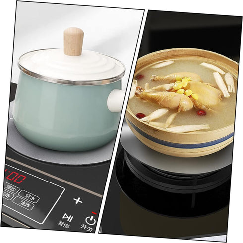 1Pc Cabilock Stainless Steel Heat Induction Cooker Thermal Guide Plate Easy to Clean Cookware Protection for Food
